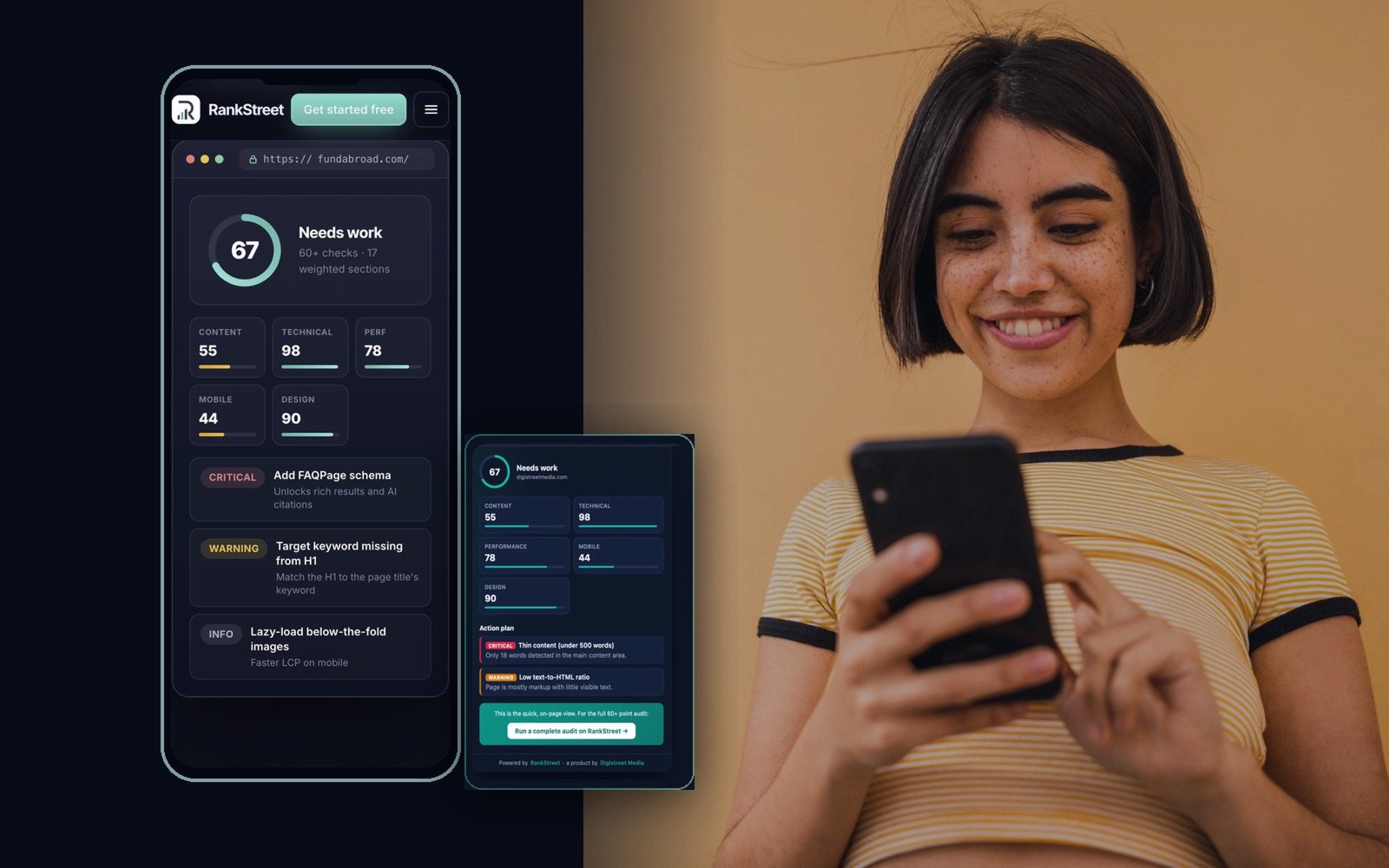 RankStreet app — Works on your phone